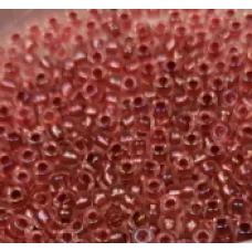 68498 Бисер Preciosa прозрачный с цветной линией внутри, радужный