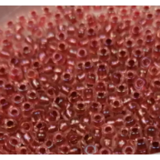 68498 Бисер Preciosa прозрачный с цветной линией внутри, радужный