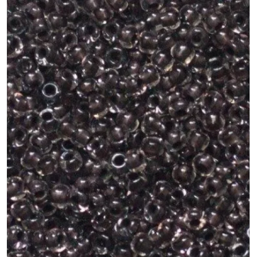 38019 Бисер Preciosa прозрачный с темно-коричневой серединкой