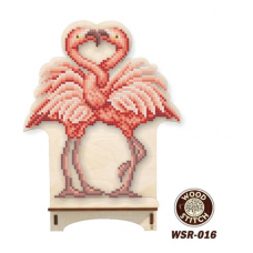 WSR-016 Фламинго. Подставка под телефон. ТМ WoodStitch