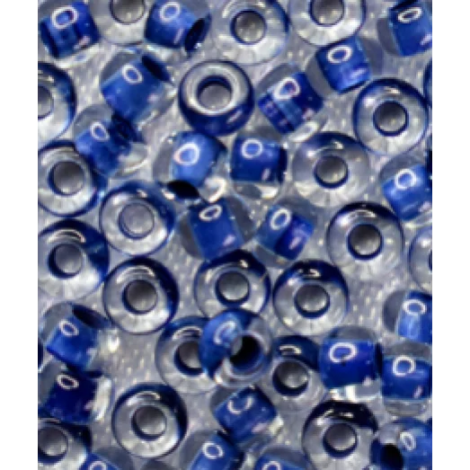 38066 Бисер Preciosa синий с прокрашенной серединкой внутри