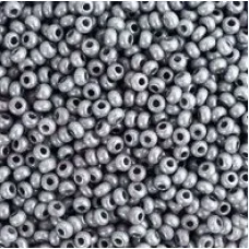 16743 Бисер Preciosa серый сизый, непрозрачный