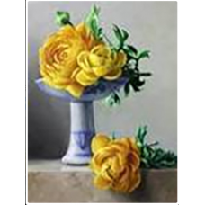 ДМ198642-Набор для творчества с стразами на подрамнике Желтые розы 30 * 40