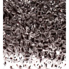 00490 Бисер прозрачный с коричневой полоской Preciosa