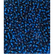 65106 Бисер Preciosa синий с белой серединкой