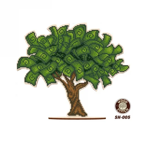 SH-005 Денежное дерево. Заготовка под вышивку бисером. ТМ WoodStitch