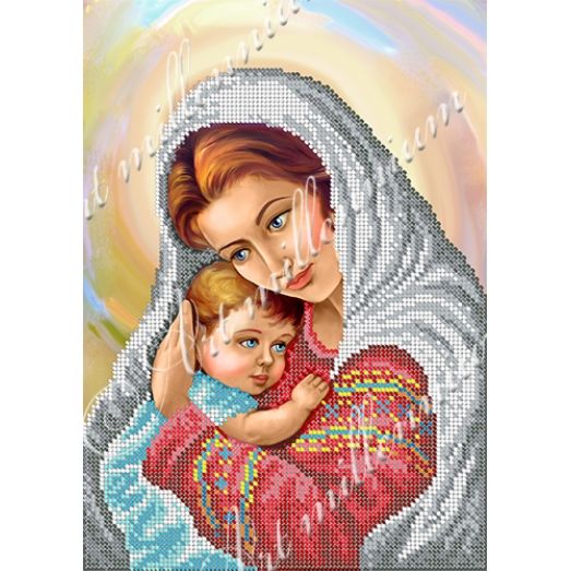 R-0109 Мария с ребенком. Схема для вышивки бисером Арт Миллениум