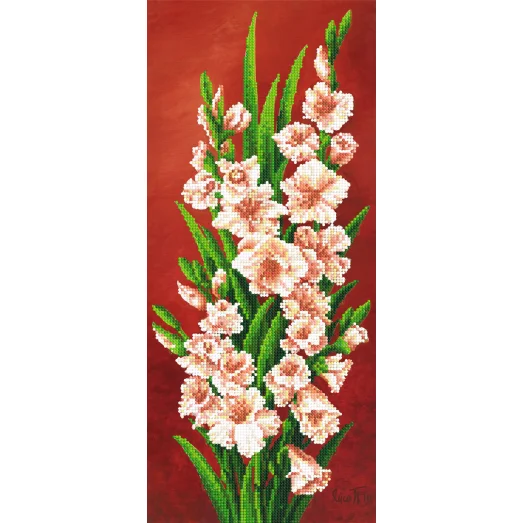 SI-424 (17*39) Коралловые ирисы. Схема для вышивки бисером СвитАрт