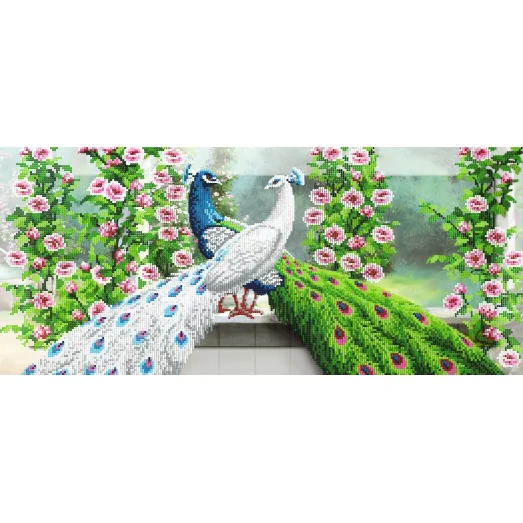 SI-465b (24*55) Павлины. Схема для вышивки бисером СвитАрт