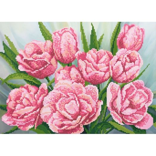 SI-577(А3) Розовые цветы. Схема для вышивки бисером СвитАрт