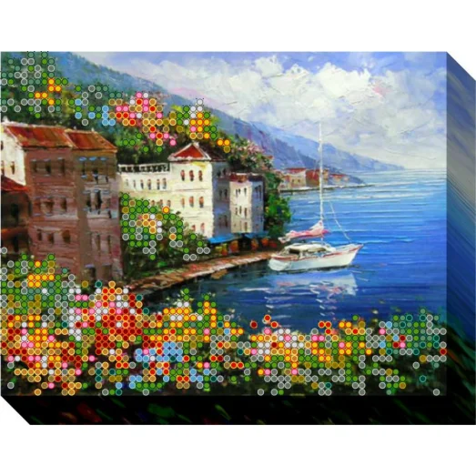 К-0041 Парусная яхта. Схема для вышивки бисером ТМ Барвика