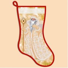 СН-2011 Золотой Дед Мороз. Новогодний сапожок для вышивки бисером ТМ Маричка