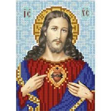 А6-И-162 Святое сердце Иисуса. Схема для вышивки бисером ТМ Acorns