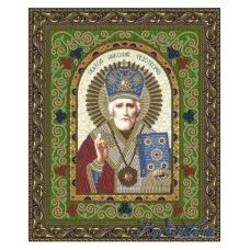 БГИ003 Икона Святой Николай Чудотворец. Схема для вышивки бисером. Вдохновение
