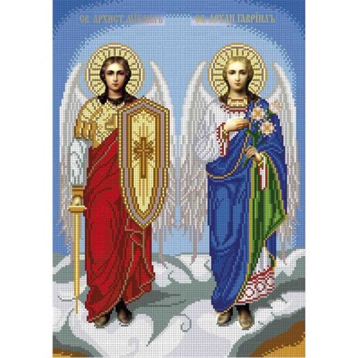 А3-И-525 Святые архангелы Михаил и Гавриил. Схема для вышивки бисером ТМ Acorns