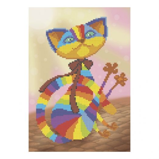 Т-0129 Цветочный кот. Схема для вышивки бисером. ТМ ВДВ