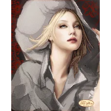 ТА-094 Девушка в шляпе. Схема для вышивки бисером Тела Артис