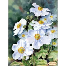 ТА-195 Нежные анемоны. Схема для вышивки бисером Тела Артис