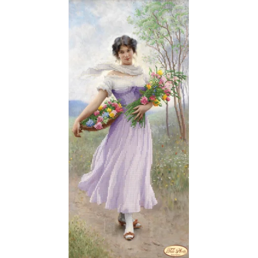 ТА-221 Цветочница. Схема для вышивки бисером Тела Артис