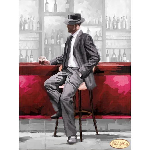 ТА-244 У барной стойки. Схема для вышивки бисером Тела Артис