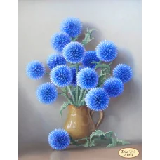 ТА-342 Синие пушистики. Схема для вышивки бисером Тела Артис