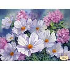 ТА-389 Космея и флокс. Схема для вышивки бисером Тела Артис