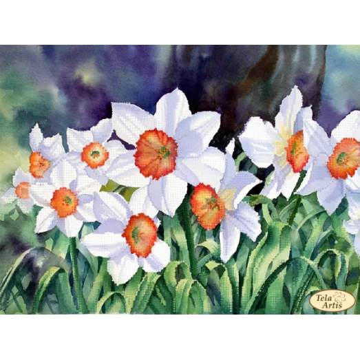 ТА-429 Нарциссы. Схема для вышивки бисером Тела Артис