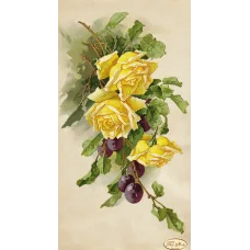 ТК-020 Букет со сливами. Схема для вышивки бисером Тела Артис