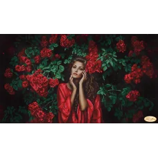 ТК-050 Розовые думы. Схема для вышивки бисером Тела Артис