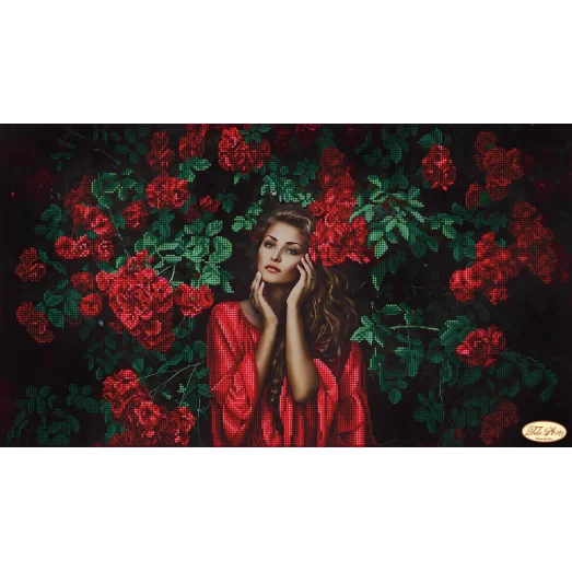 ТК-050 Розовые думы. Схема для вышивки бисером Тела Артис