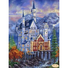 ТК-052 Замок Нойшванштайн осенью. Схема для вышивки бисером Тела Артис 