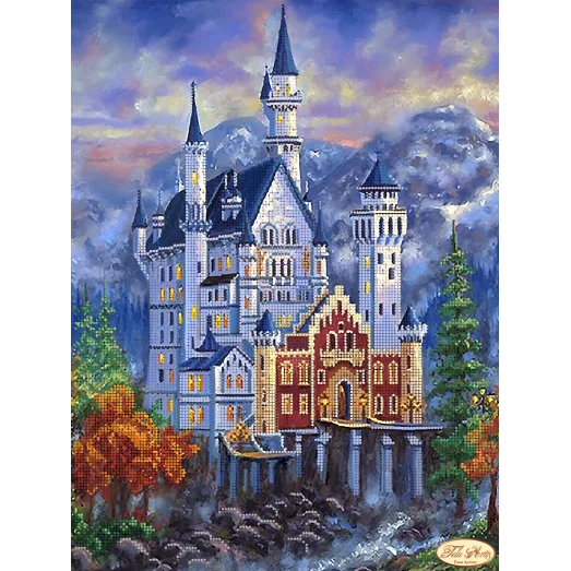 ТК-052 Замок Нойшванштайн осенью. Схема для вышивки бисером Тела Артис 