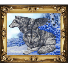 К-2010 Снежные волки. Схема для вышивки бисером Благовест