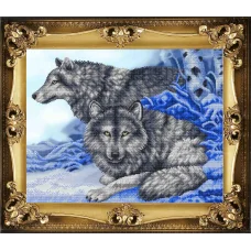 К-2010 Снежные волки. Схема для вышивки бисером Благовест