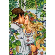 ФКч2-0095 Украинская любовь среди весны. Схема для вышивки бисером Фокси