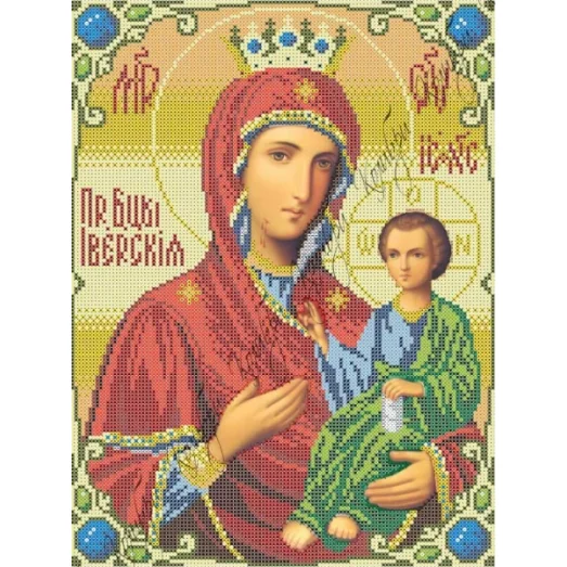 ИК3-0265 Иверская икона Божией матери. Схема для вышивки бисером Феникс