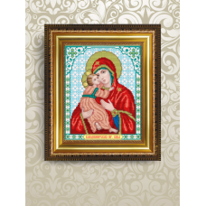 VIА-4205 Пресвятая Богородица Владимирская. Схема для вышивки бисером. АртСоло