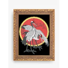 VКA-3059 Цапли на черном. Схема для вышивки бисером. АртСоло