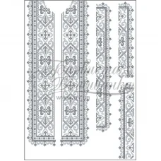 ВЧ-023 Бисерная заготовка вставка белая. Барвиста Вишиванка, атлас