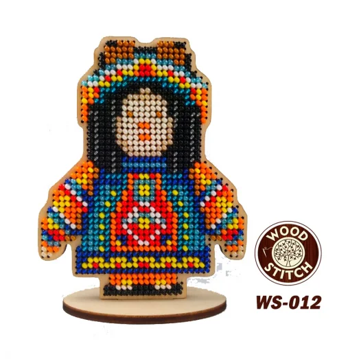 WS-012 Оберег Мотанка-Шаман. Набор для вышивки WoodStitch