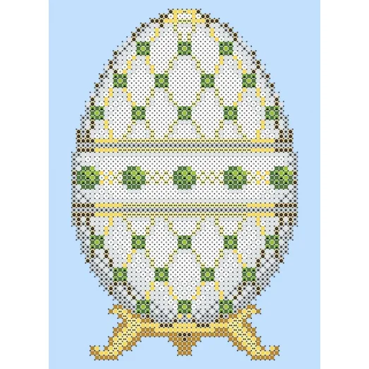ФЧК-5043 Яйцо Фаберже (Изумруд). Схема для вышивки бисером Феникс
