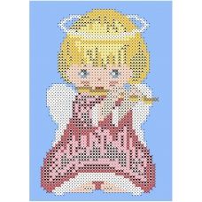 ФПК-5062 Ёлочная игрушка-ангелочек с флейтой (девочка). Схема для вышивки бисером Феникс 