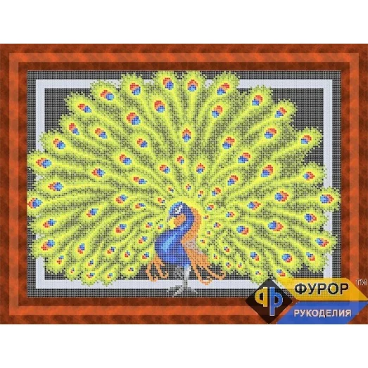 ФР-ЖБп3-073 Павлин. Схема для вышивки бисером ТМ Фурор Рукоделия